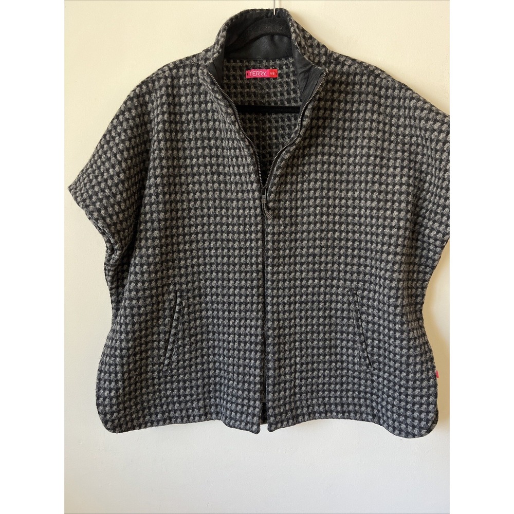 Terry Cycling Bicycle Cape by Johnson Woolen Mills One Size Gray Black Diamond